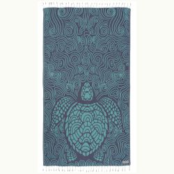 BEACH TOWEL SAND CLOUD Mint Swirl Turtle Towel