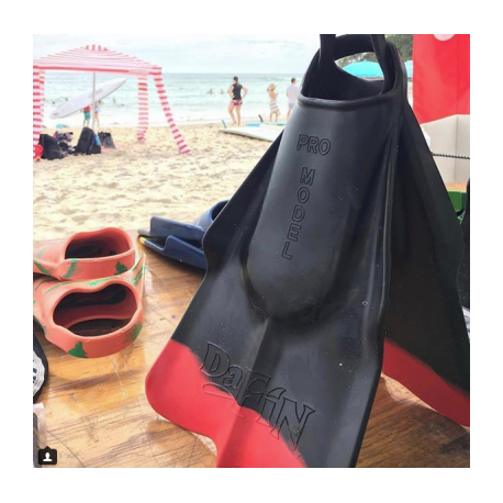 BODYBOARD SWIMFINS DAFIN BLACK/RED