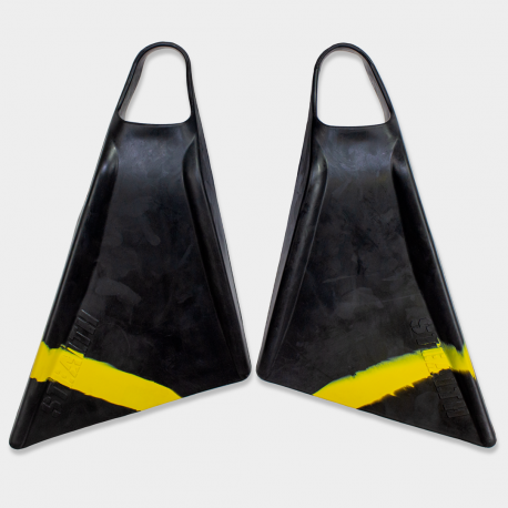 PALMES BODYBOARD STEALTH S2 PINNACLE FINS BLACK/FLURO YELLOW