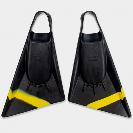 PALMES BODYBOARD STEALTH S2 PINNACLE FINS BLACK/FLURO YELLOW