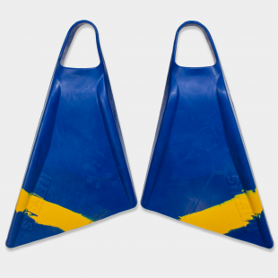 ALETAS BODYBOARD STEALTH S2 PINNACLE FINS NAVY/SUN GOLD