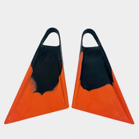 BODYBOARD SWIMFINS STEALTH S2 BLACK / FLURO RED