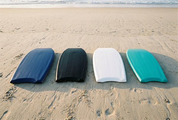 Planche de bodyboard vue de dessus, shape et outline