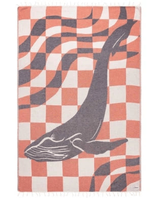 serviette SAND CLOUD Checkered Whale