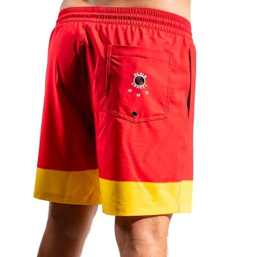 DAFIN BOARDSHORT VOLLEY RED YELLOW